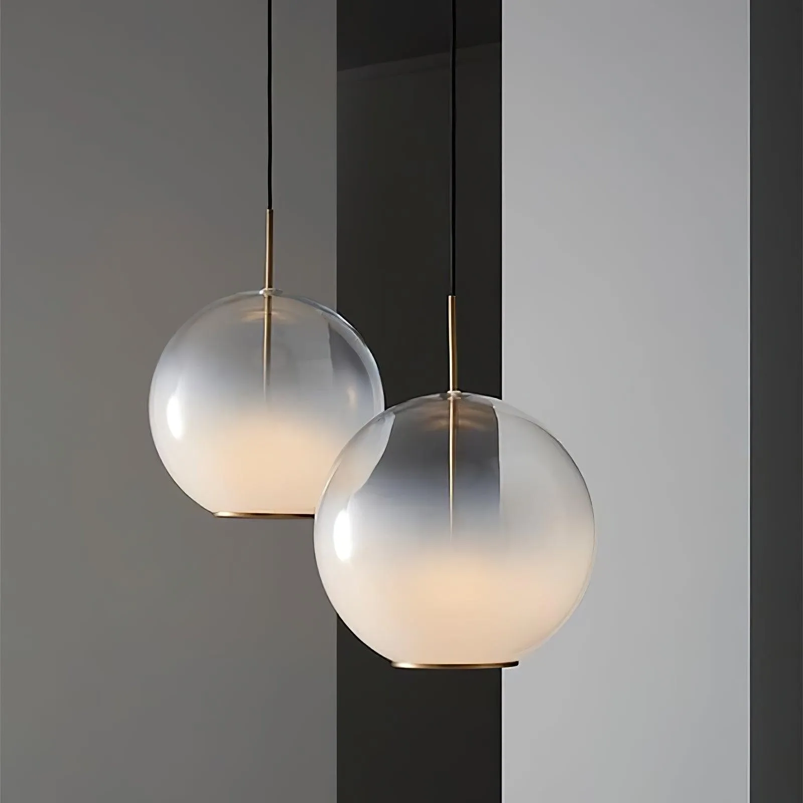 Simple Sphere Drop Gradient Glass Pendant Light KL691