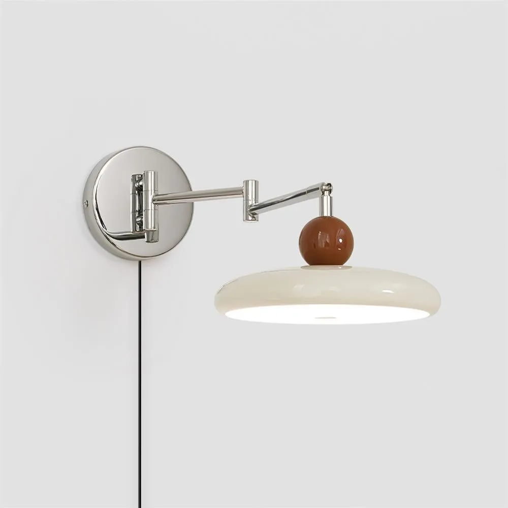 Swing Arm Bedside Plug In Wall Lamp KL457