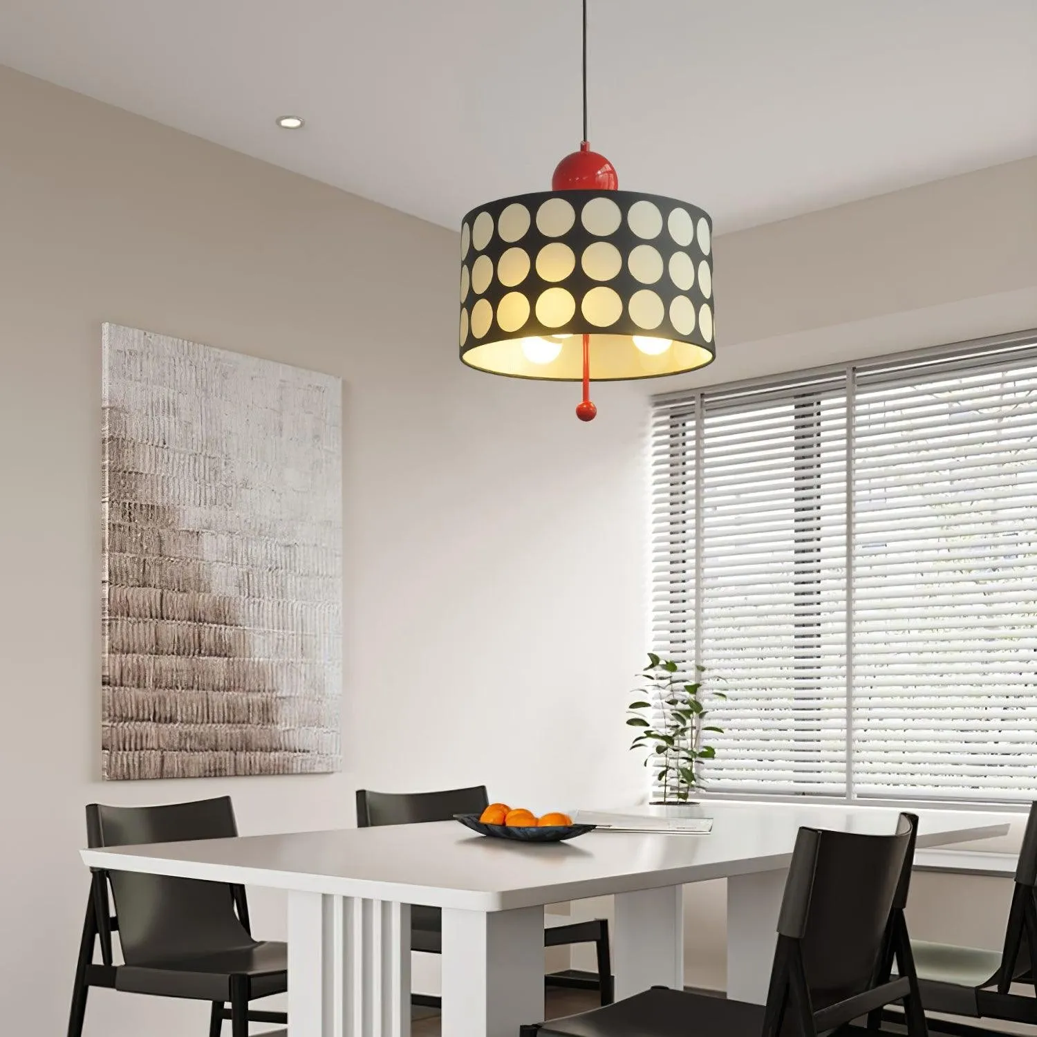 Graphic Checkered Pendant Light - Retro Chic Style for Dining Room and Kitchen Island KL341