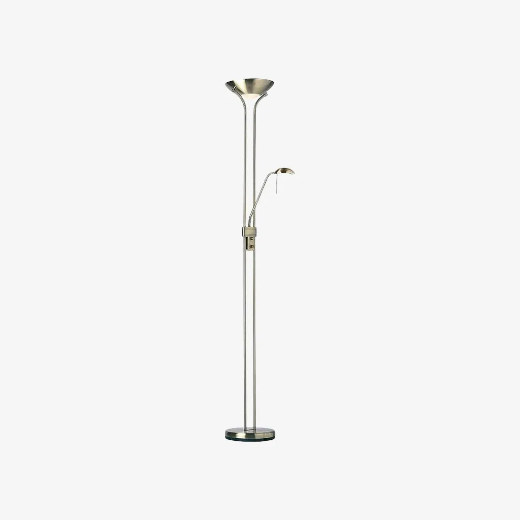 Linexis Art Deco Metal & Opal Glass Floor Lamp - Dual-Light Design for Modern Interiors KL1894