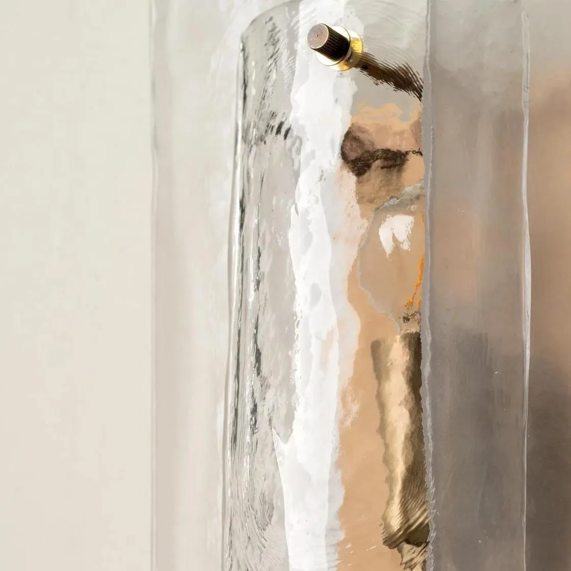 Velora Layered Textured Glass Wall Light - Living Room or Hallway Sculptural Modern Design KL2344