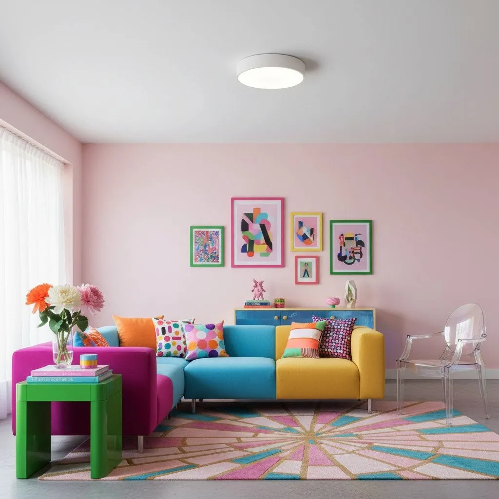 Rondi Minimalist Round LED Ceiling Light - Circular Iron Design for Living Room and Bedroom KL2119