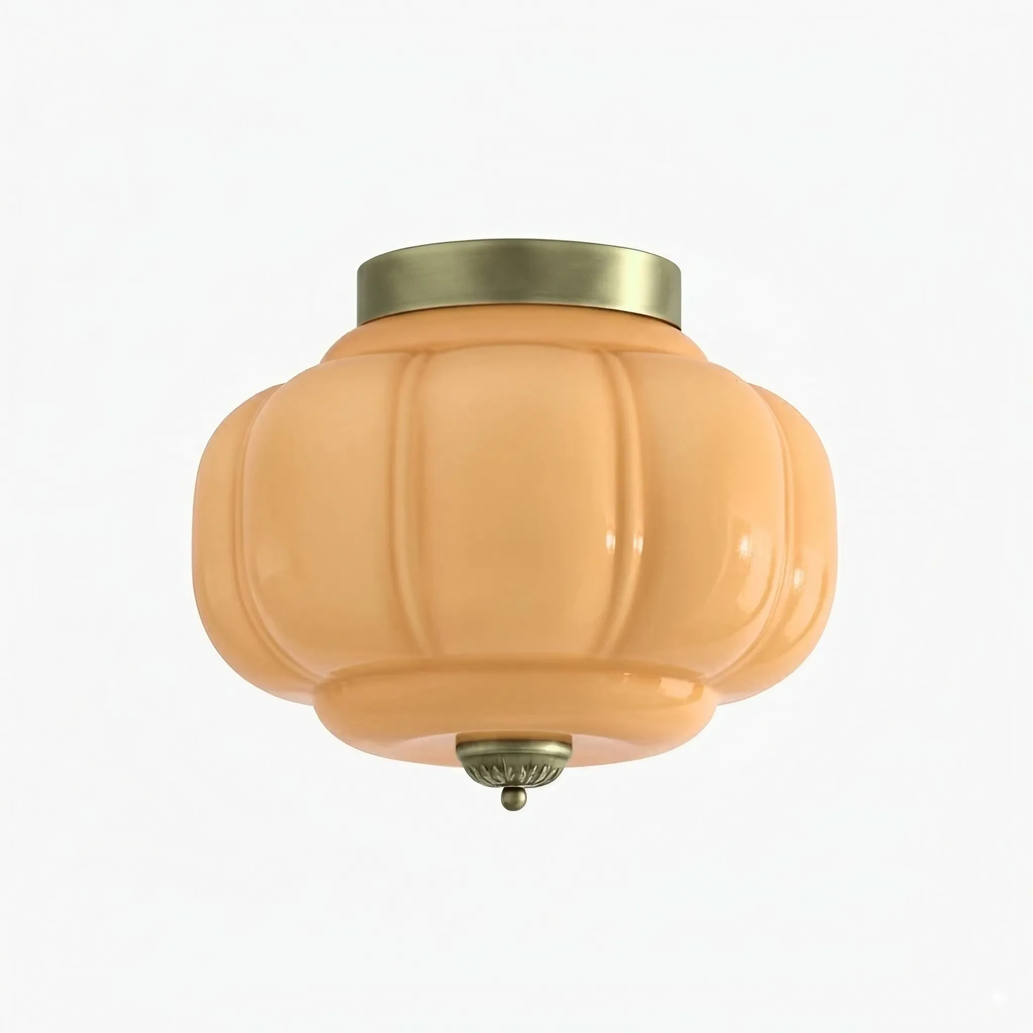Eloise Pumpkin Inspired Retro Design Glass Ceiling Light - Accent Lighting for Living Room KL1393