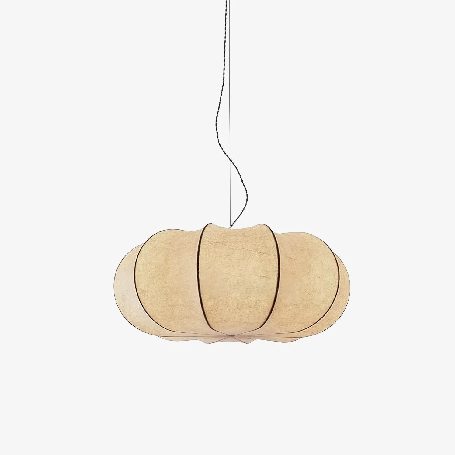 Modern Creative Flat Round Silk Pendant Lamp KL536