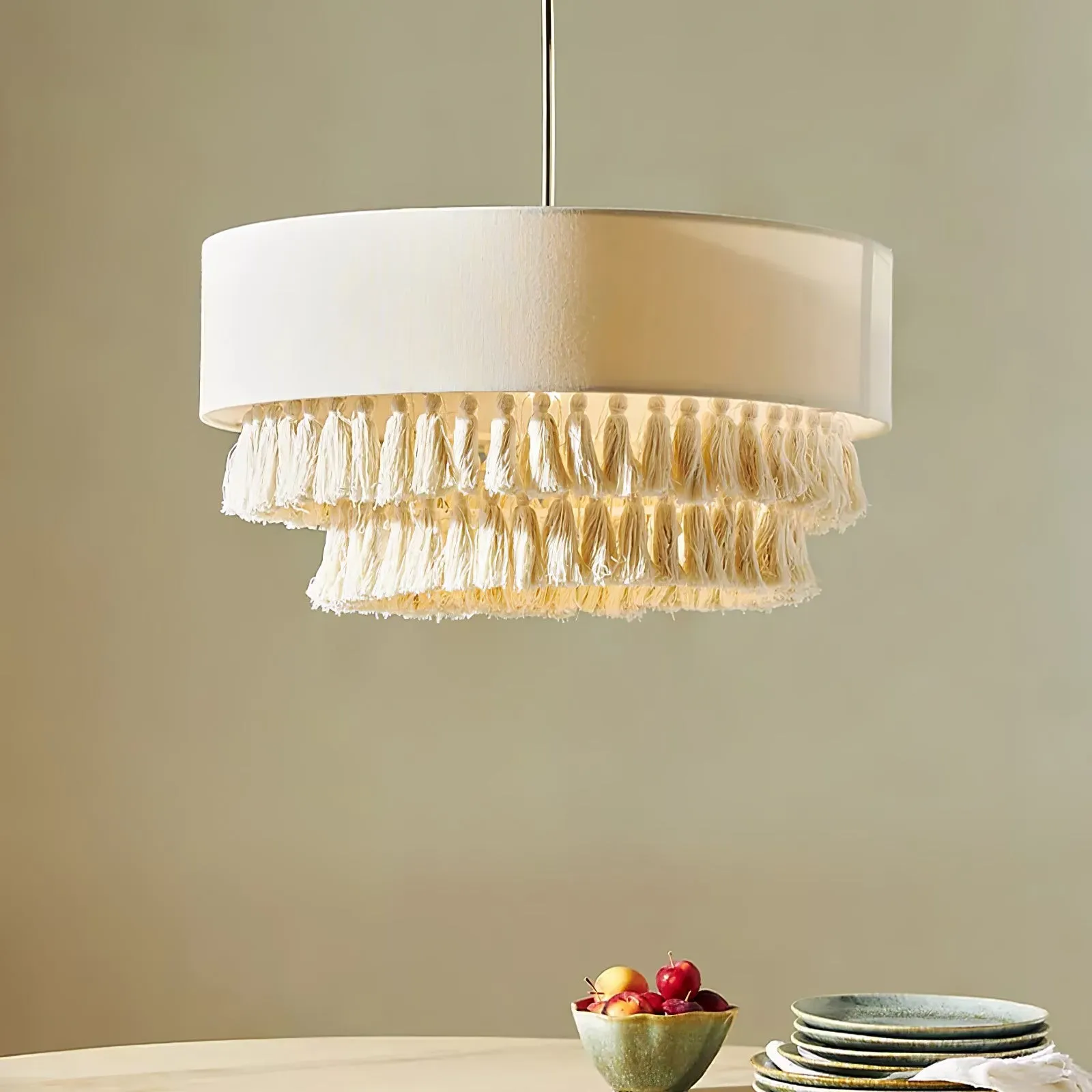 Bohemian Hemp Rope Tassel Chandelier KL386