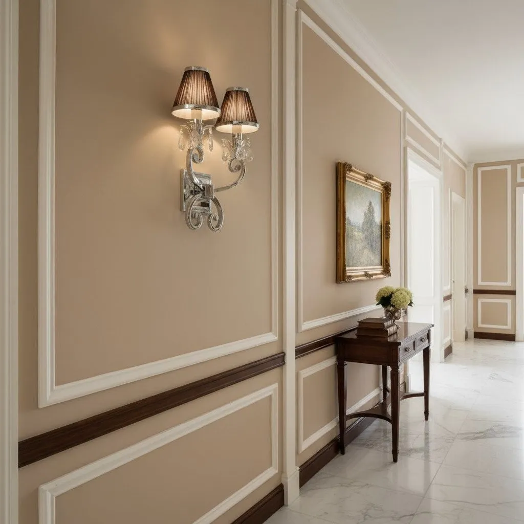Talonis Luxury Crystal Wall Sconce - Chrome Finish Frame for Bedrooms and Home Décor KL1917