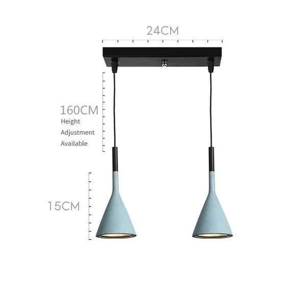 Aplomb Concrete Pendant Lamp - Minimalist Design Lighting for Dining Room and Office