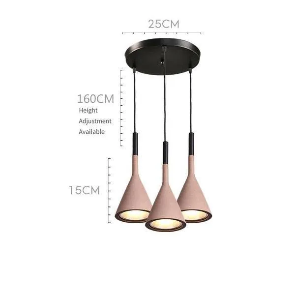 Aplomb Concrete Pendant Lamp - Minimalist Design Lighting for Dining Room and Office