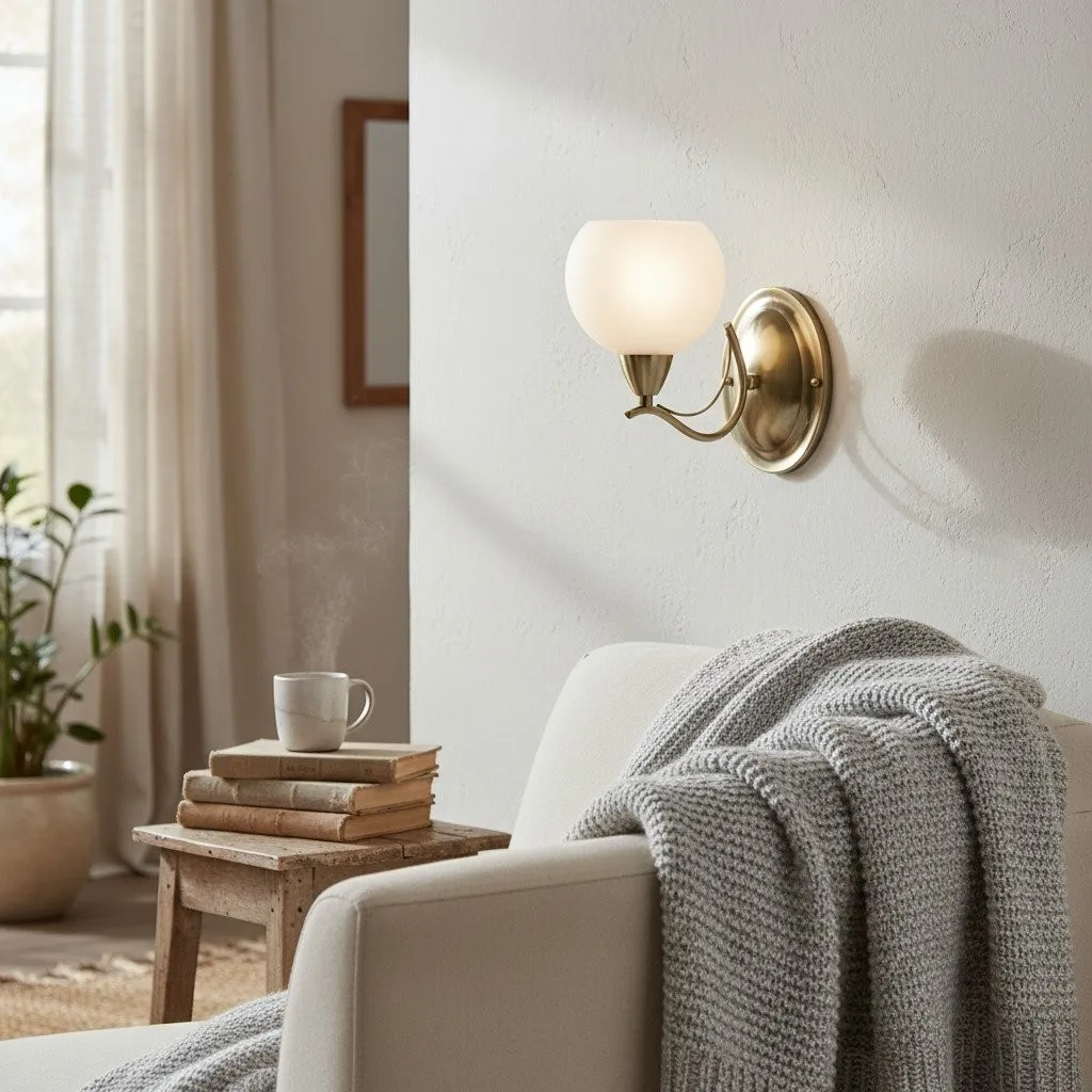 Armicora Modern Curved Wall Light - Elegant Decorative Fixture for Living Rooms & Bedrooms KL1929