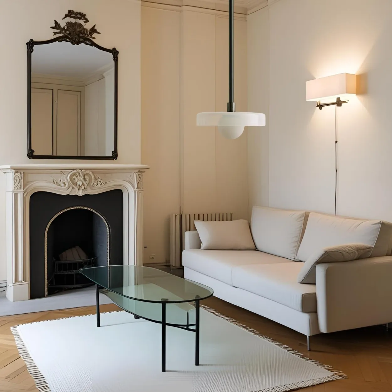 Metal Rod Glass Disc Orb Pendant Light KL923