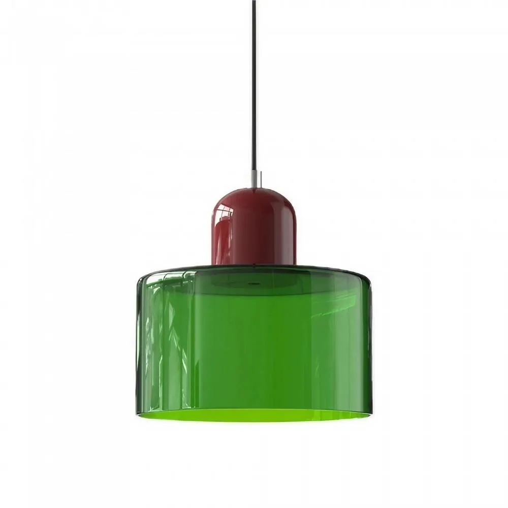 Morandi Cylinder Stained Glass Pendant Light KL17