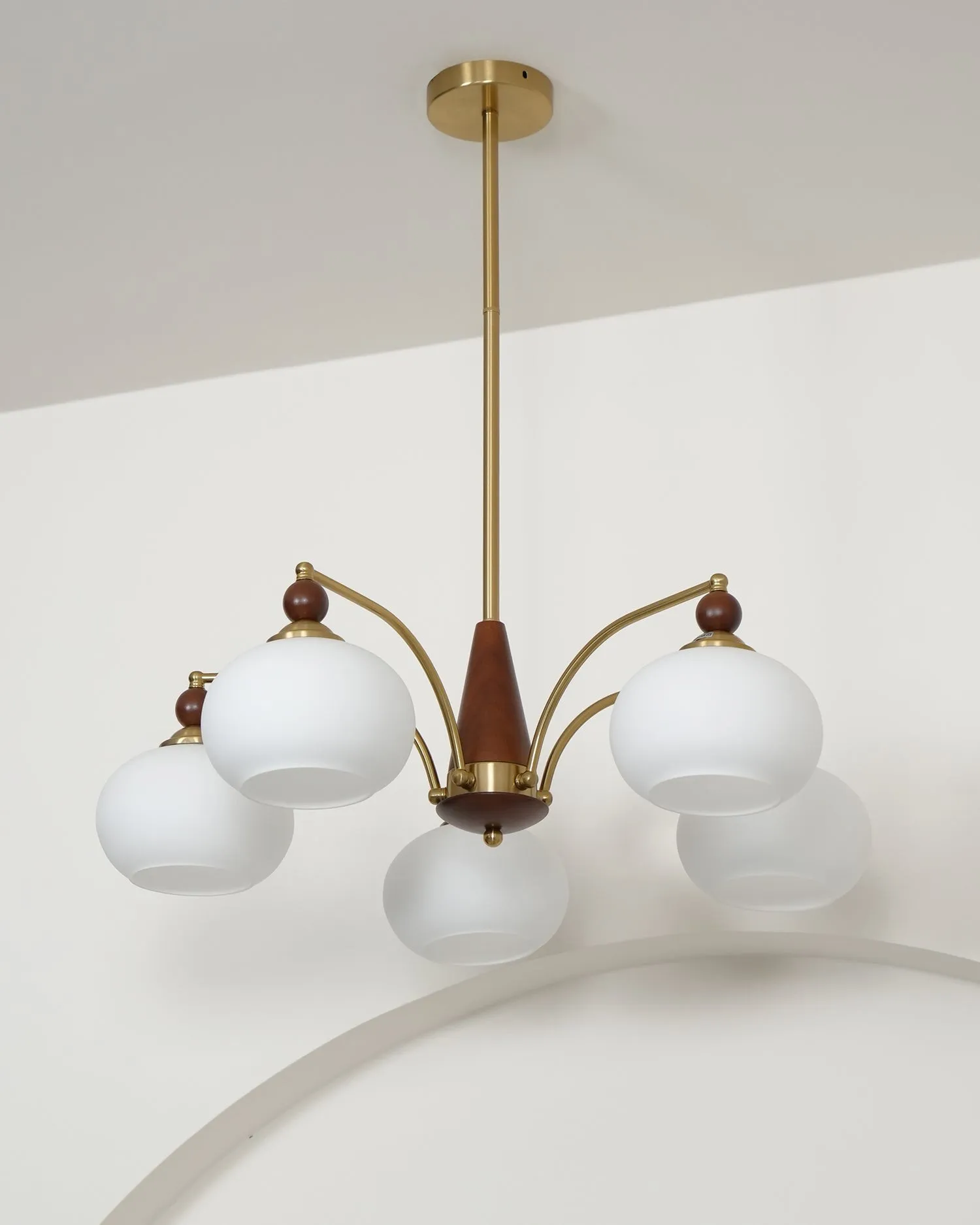 Vintage Multihead Persimmon Chandelier KL609