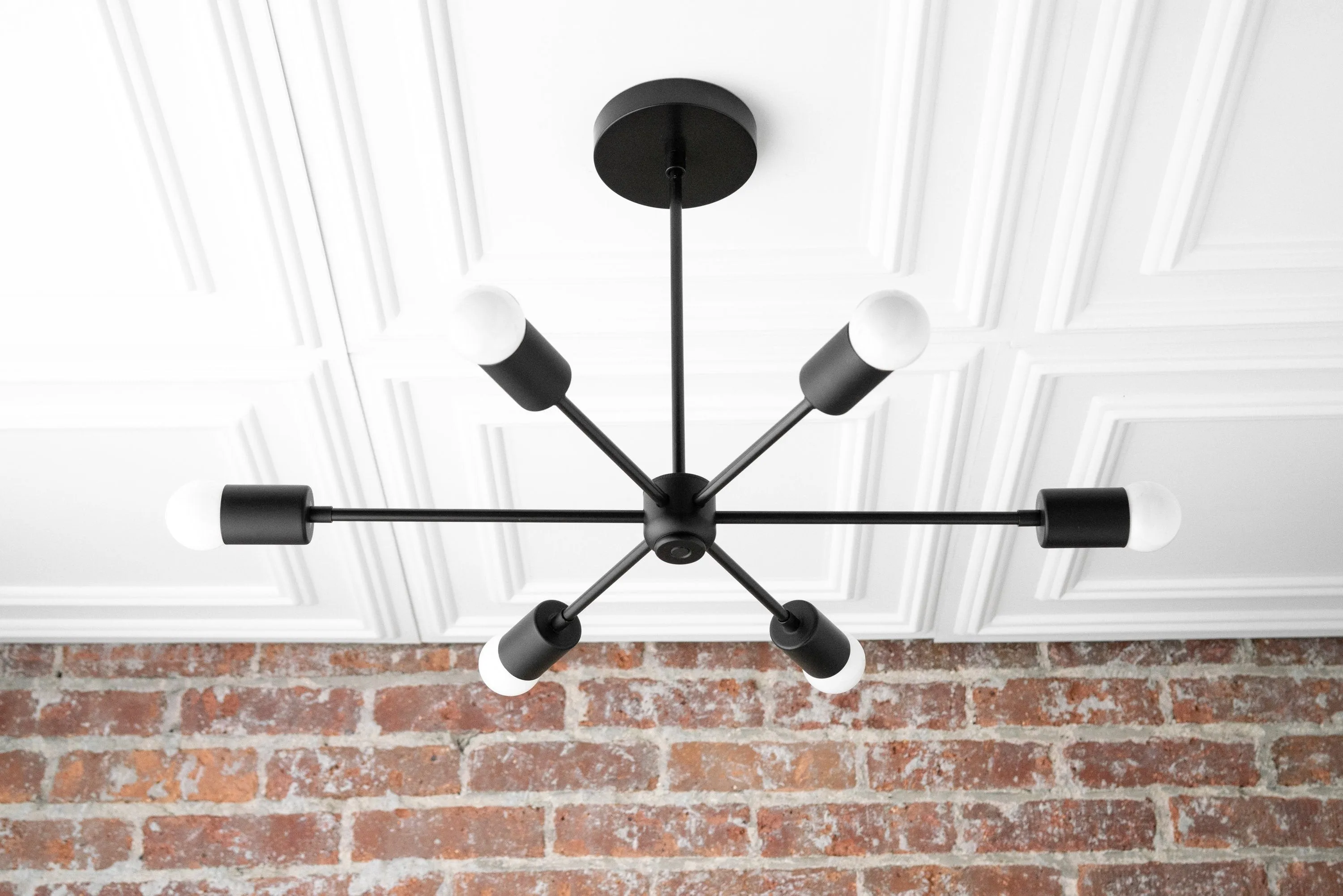 Mobilux Line Mid Century Modern Chandelier - 6 Heads Hanging Light KL1408