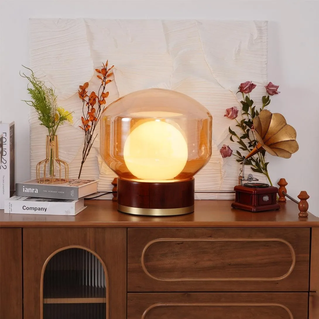Simple Creative Wood Orb Table Lamp KL615