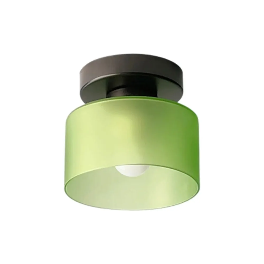 Moriglaze Glass Cylinder Ceiling Light - Sleek Sculptural Ceiling Lamp for Bedroom KL883