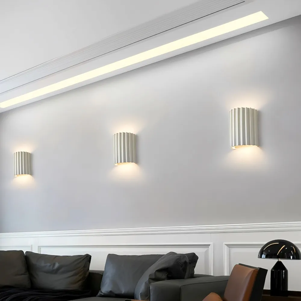 Textured Resin Wall Lamp - Contemporary Style Light for Bedroom or Hallway KL60