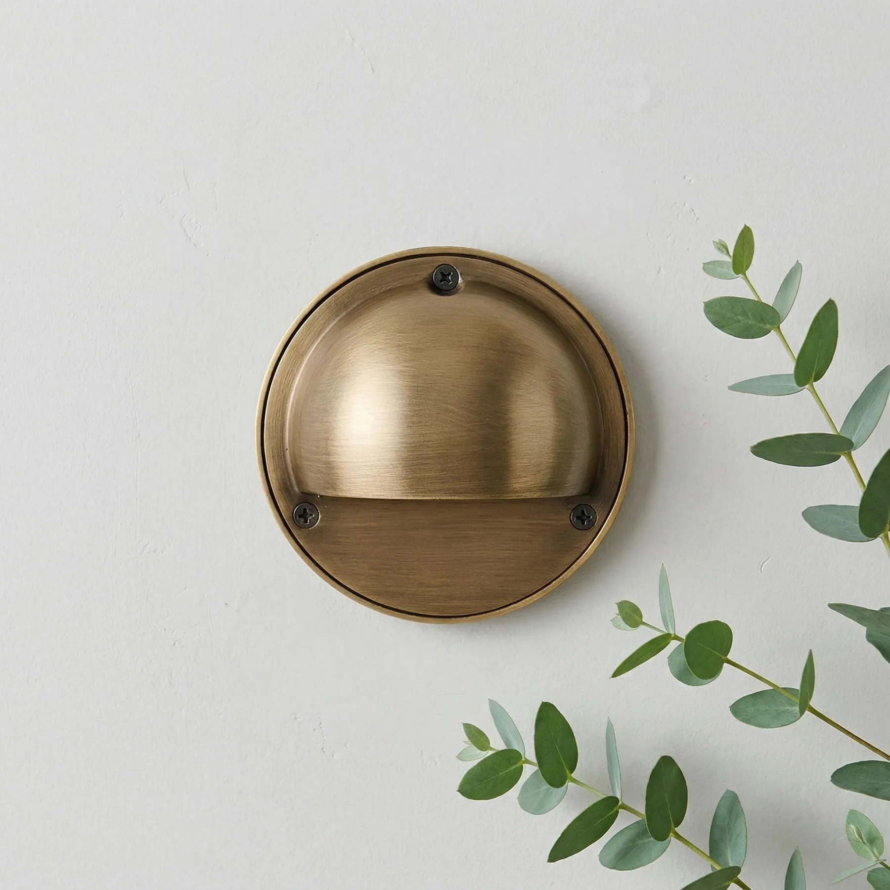 Ardelume Industrial Brass Wall Lamp - Weathered Metal Minimalist Indoor Sconce KL2368