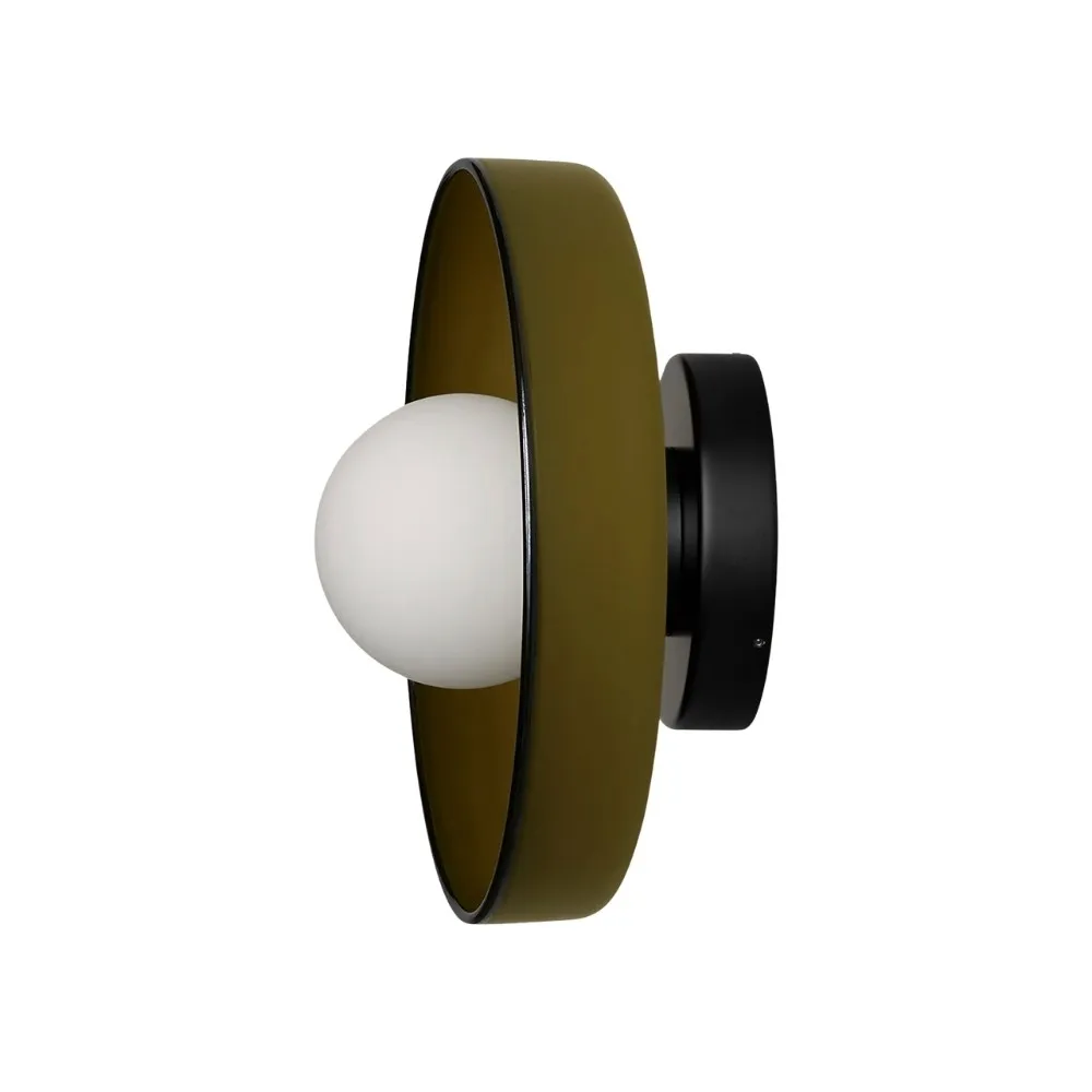 Kalo Round Glass Metal Base Wall Light Ceiling Light- Disc Orb Wall Sconce for Modern Interior KL922