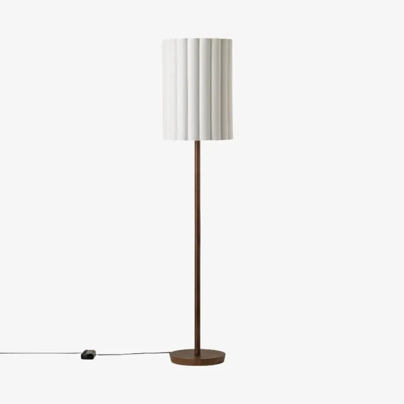 Linbron Fluted Fabric Shade Floor Light - Minimalist Fabric Floor Light for Interior Decor KL1667