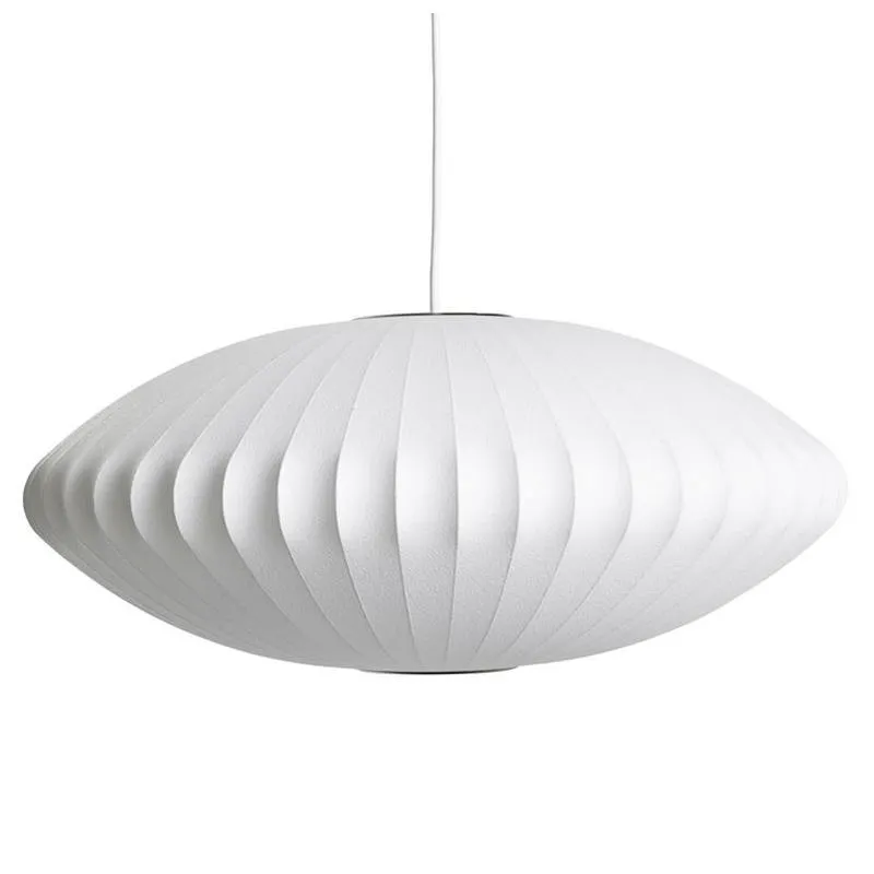 Lightweight Nelson Bubble Pendant Light - Modern Silk Pendant Light for Office or Lounge