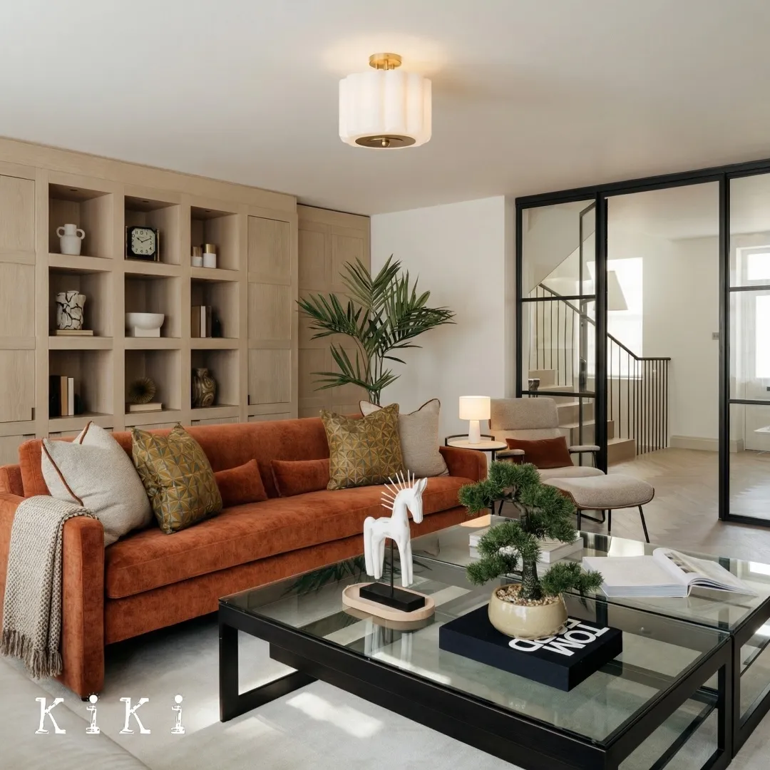 Enoravelo Textured Glass Ceiling Light - Cozy Home Lighting for Indoor Spaces KL2207