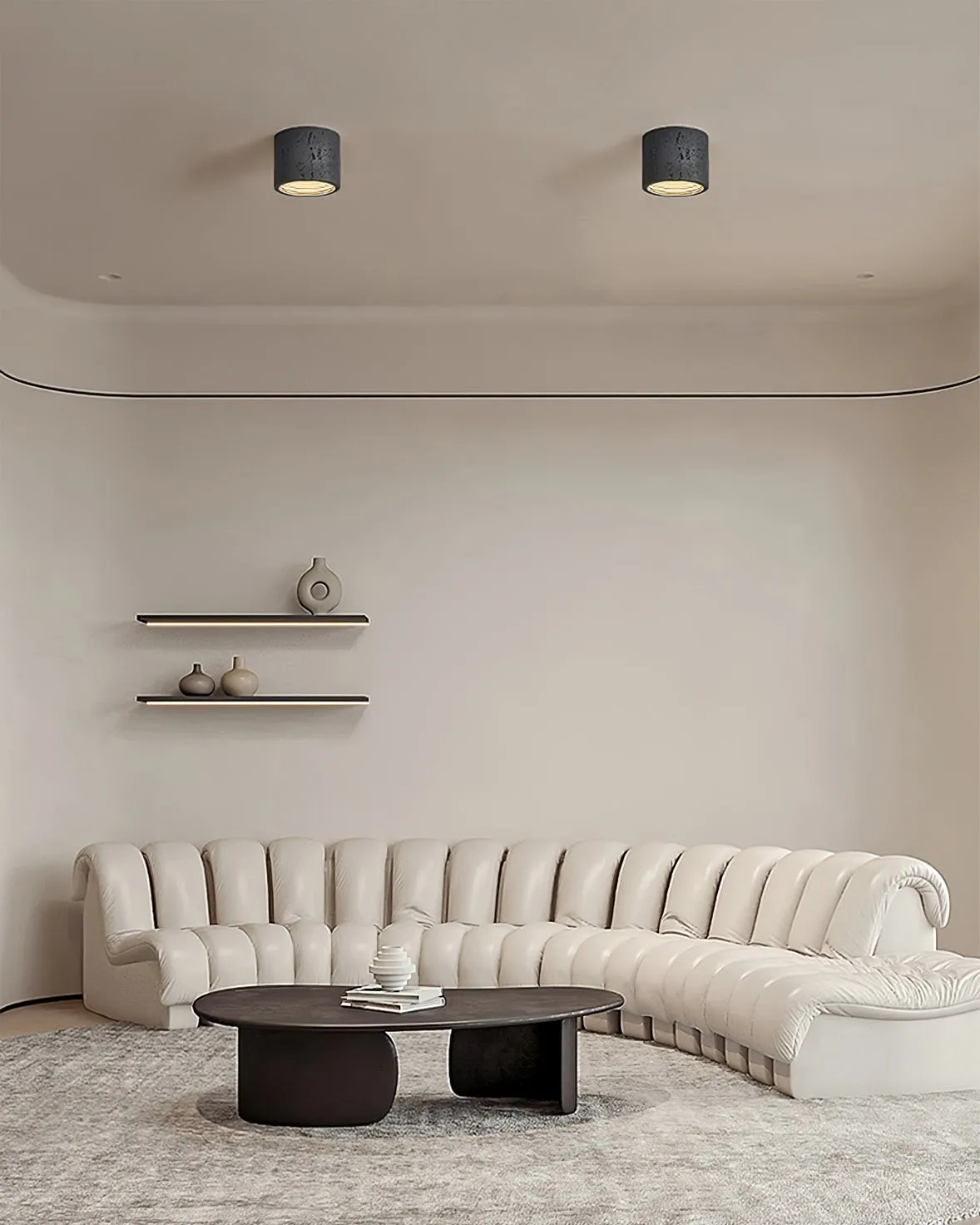Modern Wabi-Sabi Cylindrical Ceiling Lamp KL284