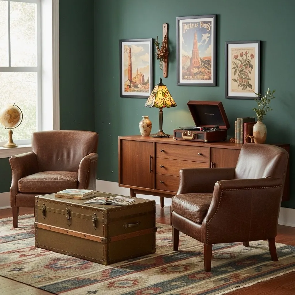 TF Jamelia Classic Stained Glass Table Light Lamp - Handcrafted Glass Light for Bedroom KL1806