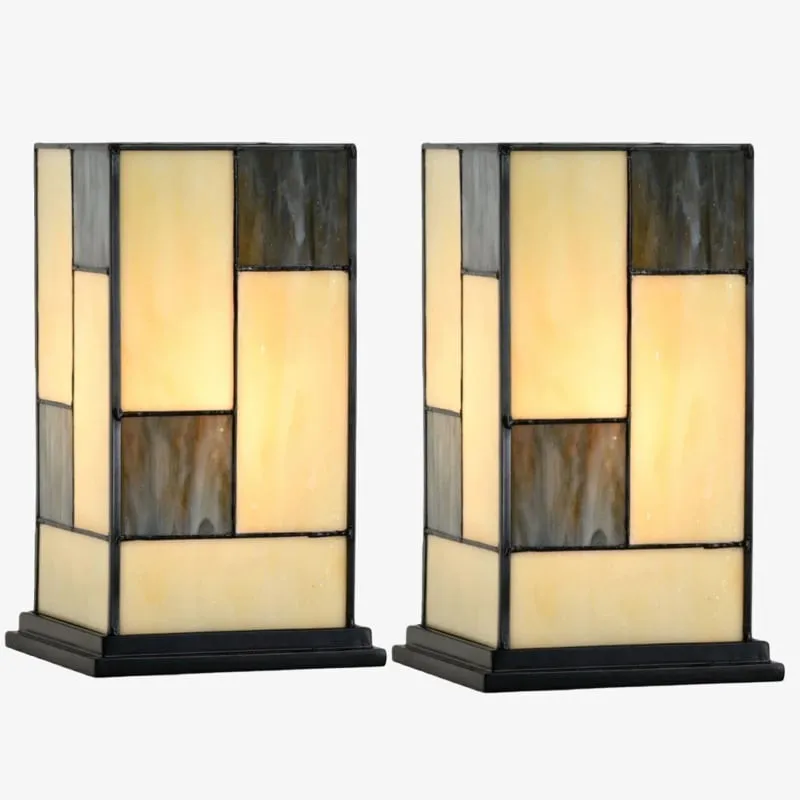 TF Manchester Square Table Lamp - Classic Glass for Living Room and Bedroom KL1975