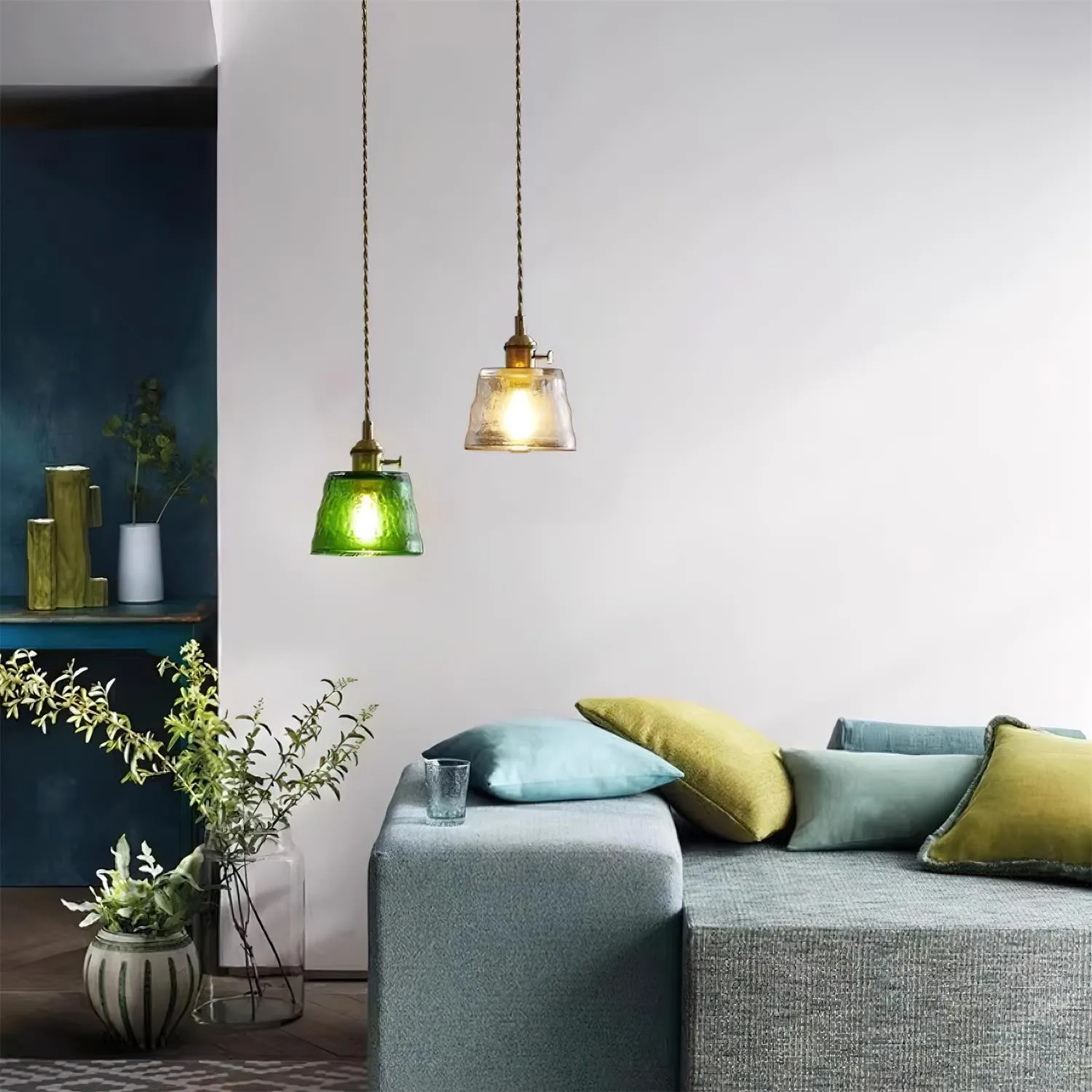 Retro Small Cup Glass Pendant Lamp KL292