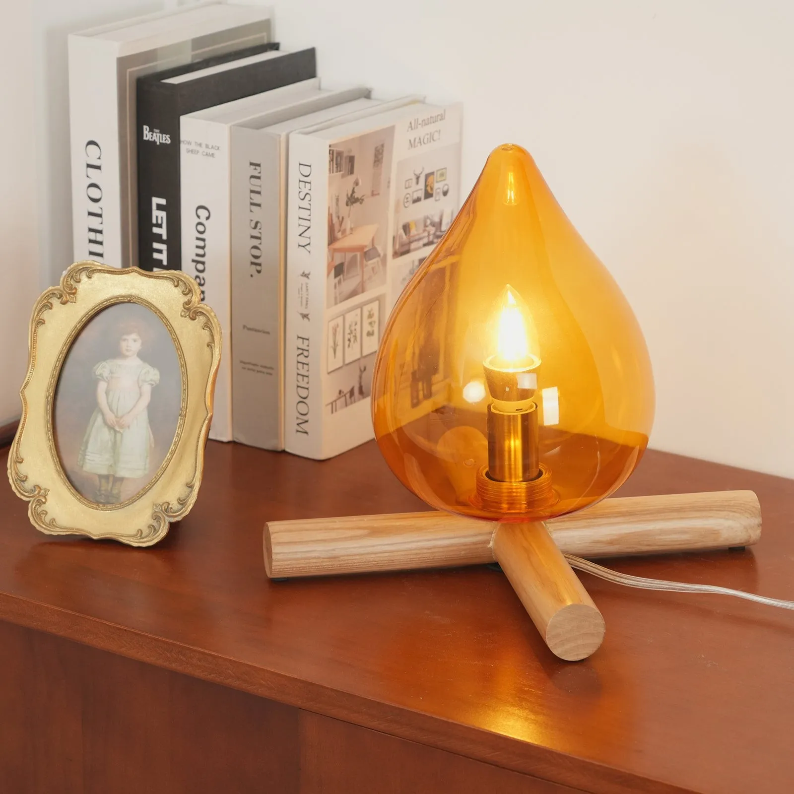 Funny Fire Shape Small Flame Table Lamp KL370