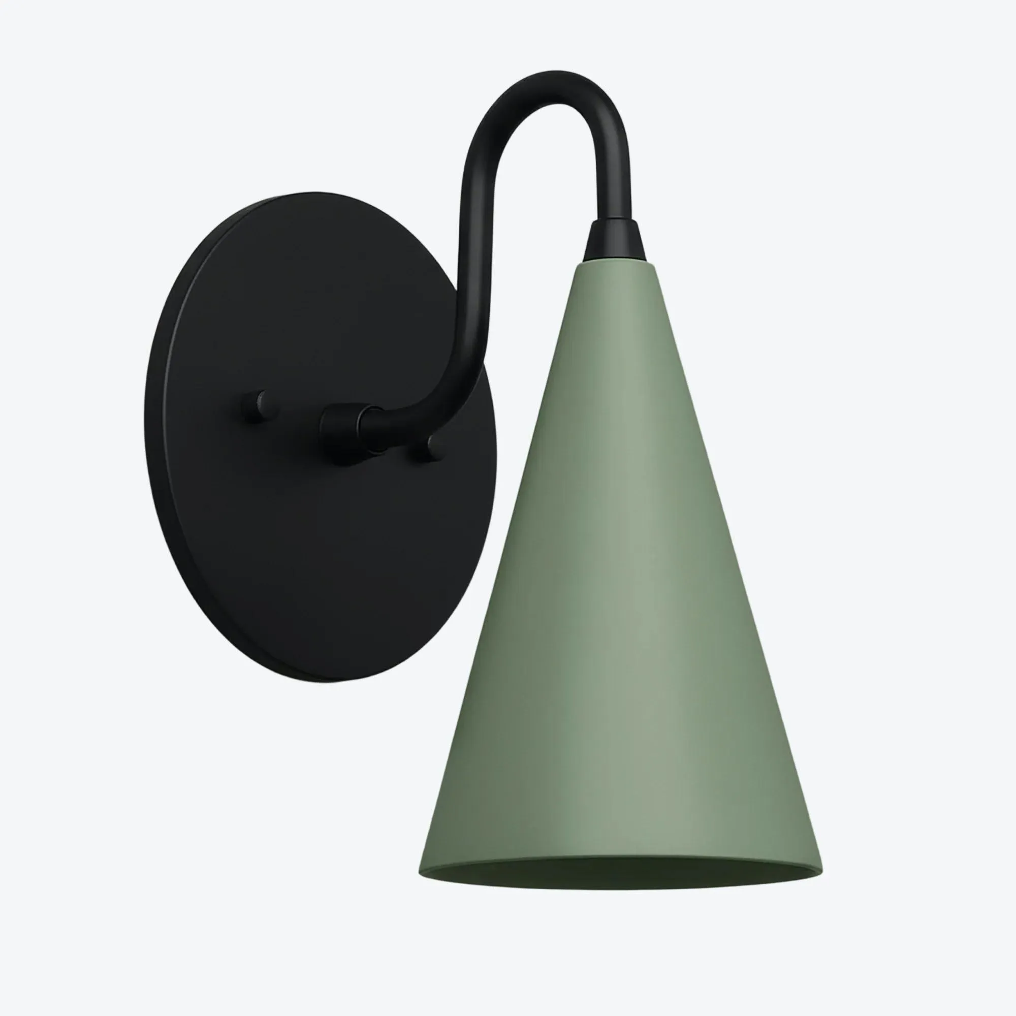 Curva Metal Cone Shade Sconce - Vintage Brass Wall Light for Entryway or Stairwell KL1720