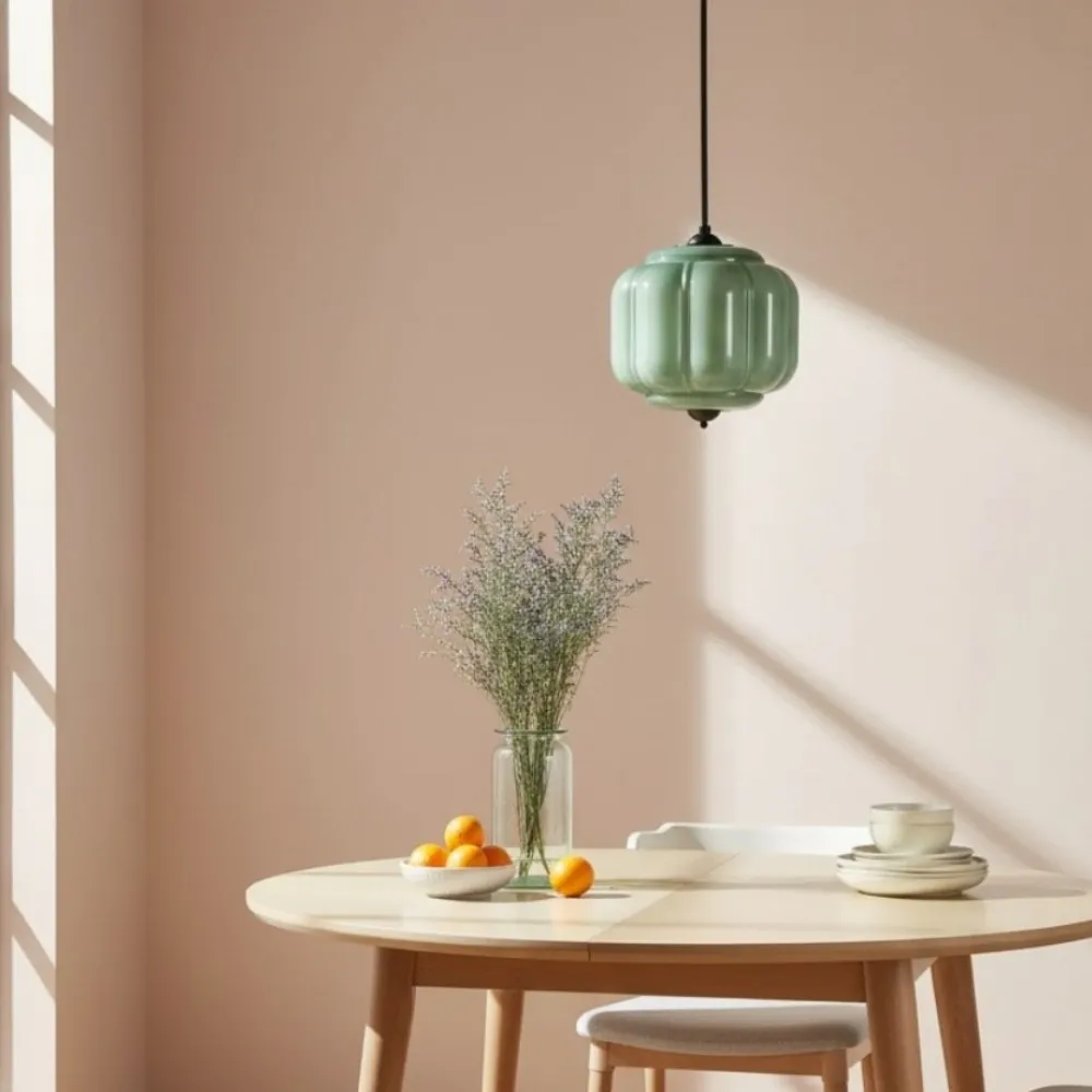 Vintage Eloise Opal Glass Pendant Light KL926