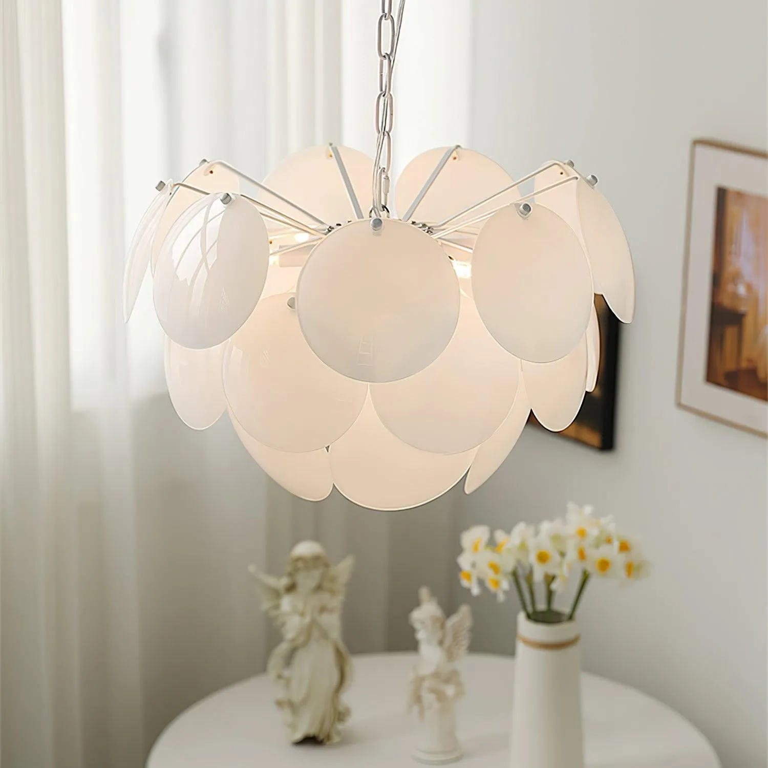 Luxury Fashion Luminous Petal Glass Chandelier KL472