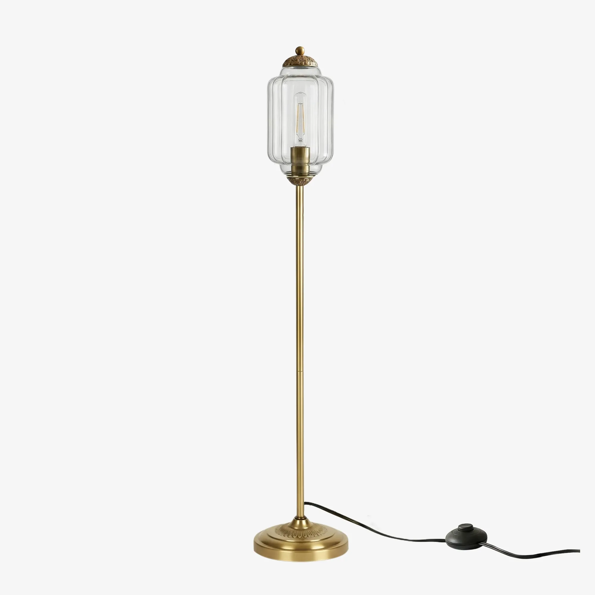 Eloise Artistic Textured Glass Floor Lamp - Elegant Lighting for Bedroom or Interior Space KL2330