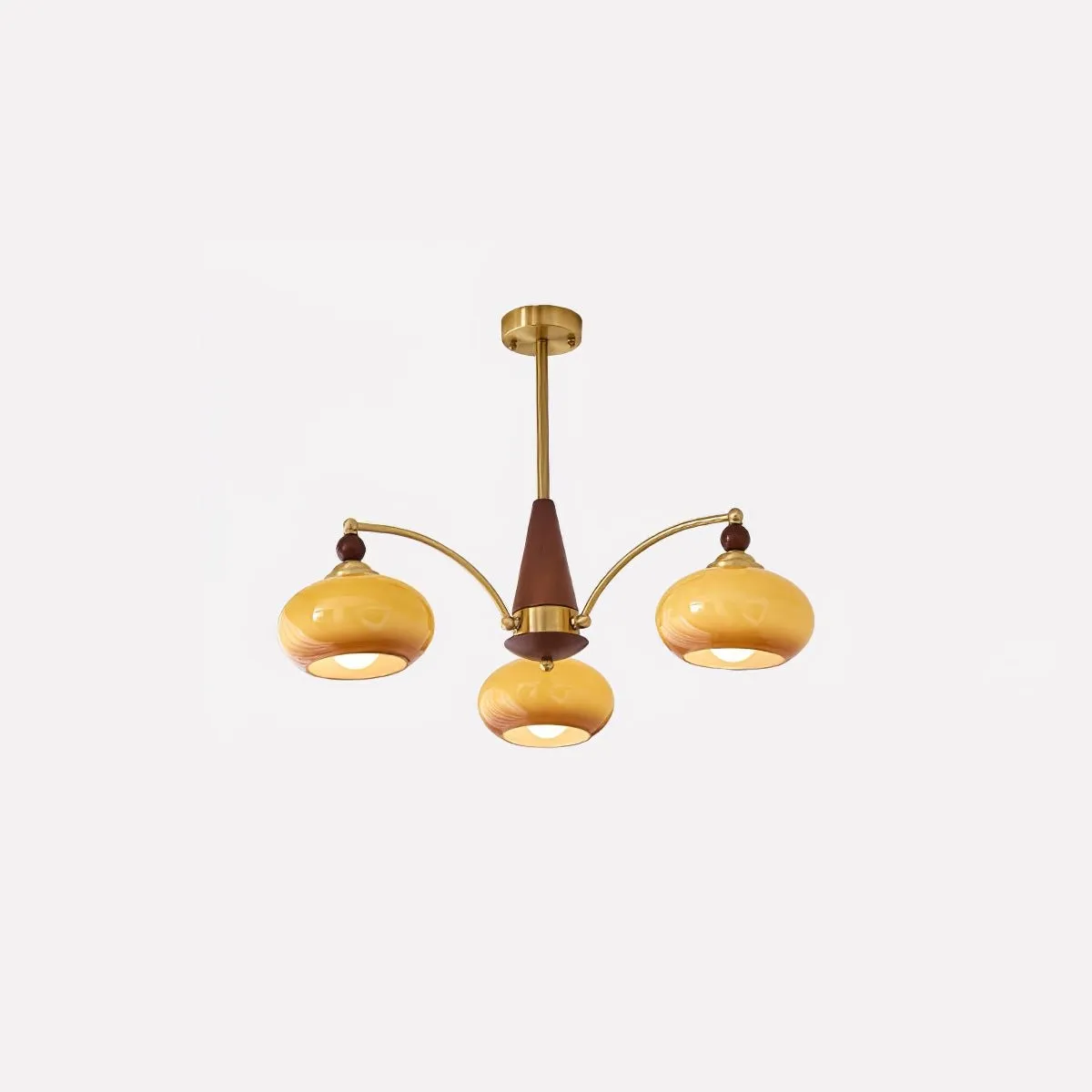 Vintage Multihead Persimmon Chandelier KL609