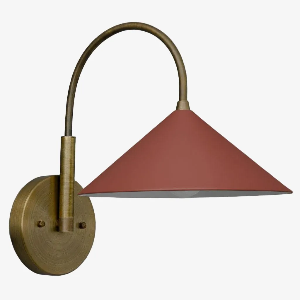 Curva Metal Vintage Wall Sconce  - Elegant Cone Shade for Bedrooms KL1511