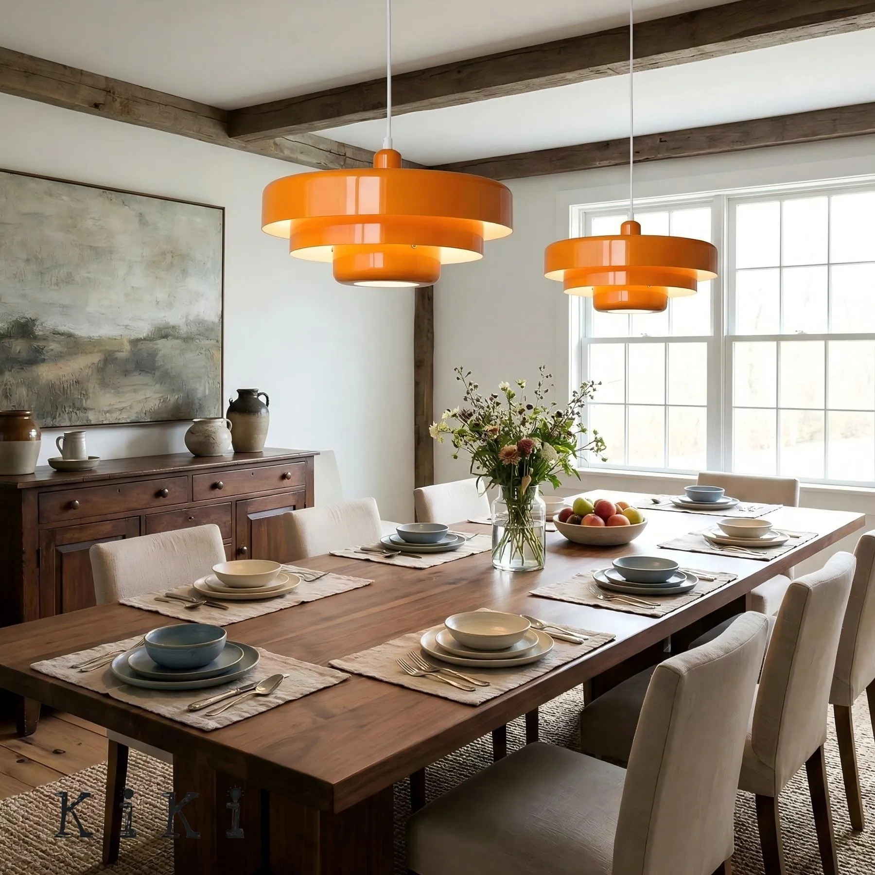 3 Tiers Bauhaus Nordic Macaron Pendant Light - Modern Pendant and Ceiling Light for Living Room KL30