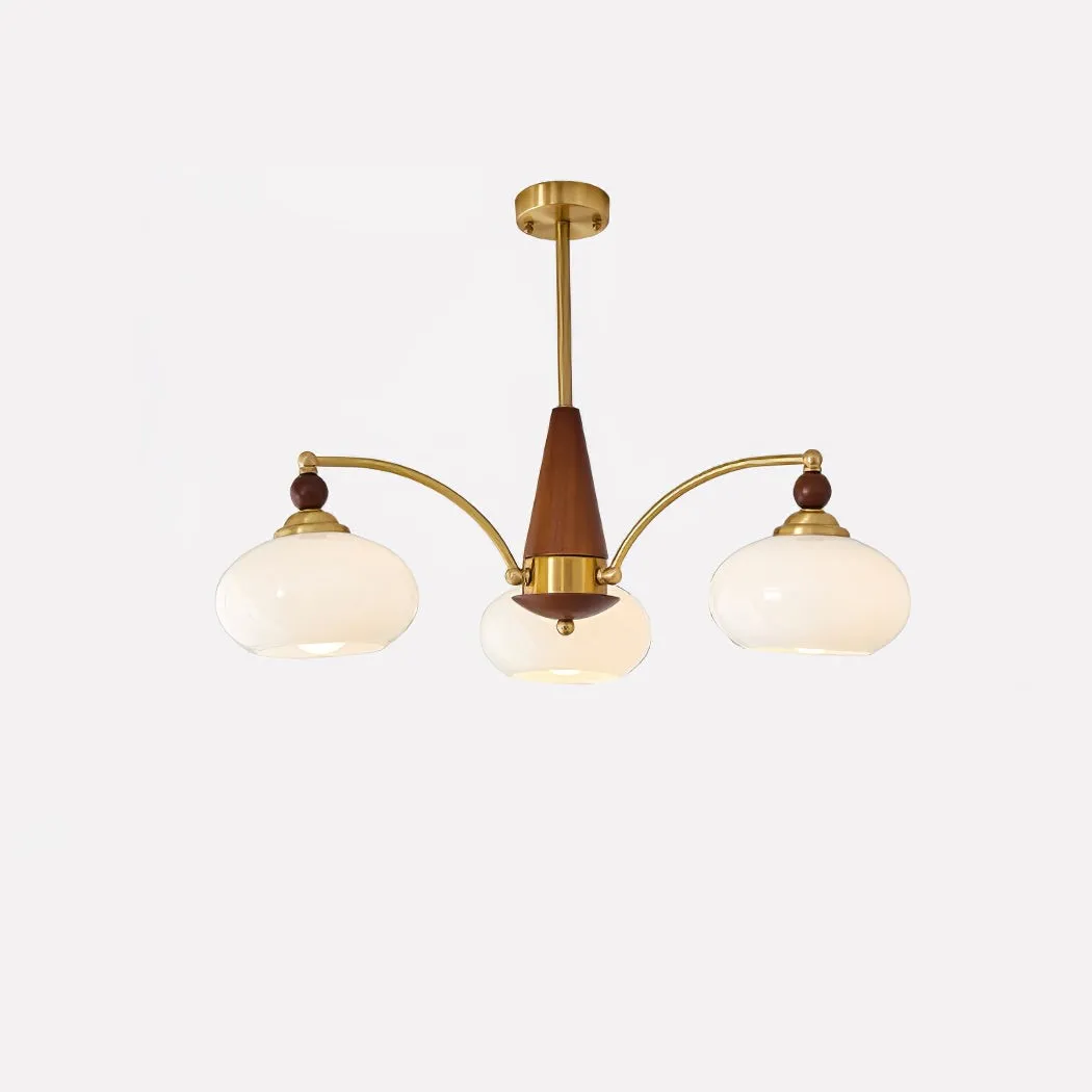 Vintage Multihead Persimmon Chandelier KL609