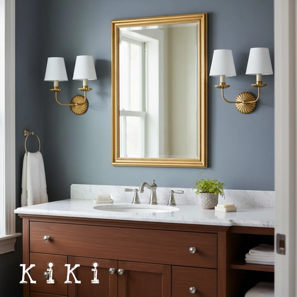 Catina Fabric Shade Wall Sconce – Classic Metal Wall Lighting for Entryway or Lounge KL1148