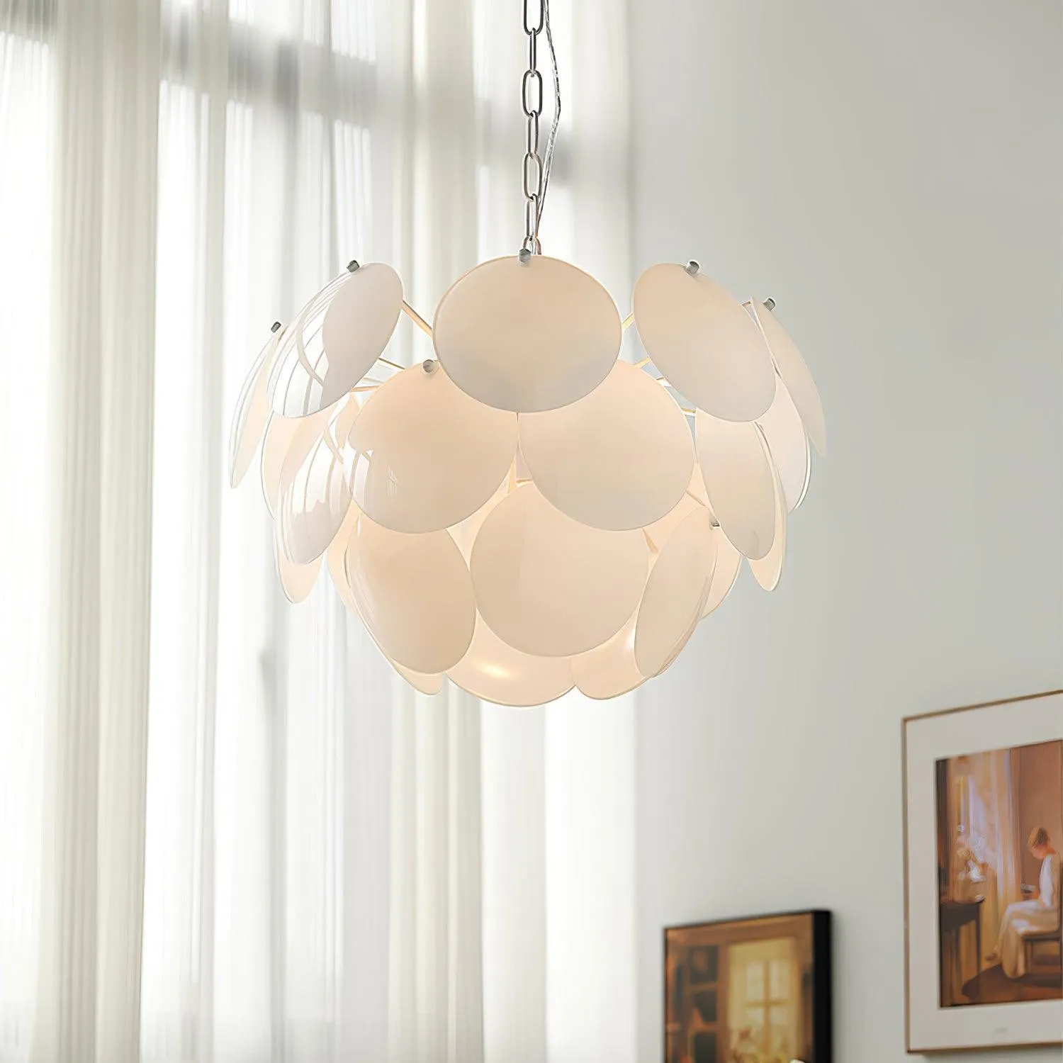 Luxury Fashion Luminous Petal Glass Chandelier KL472