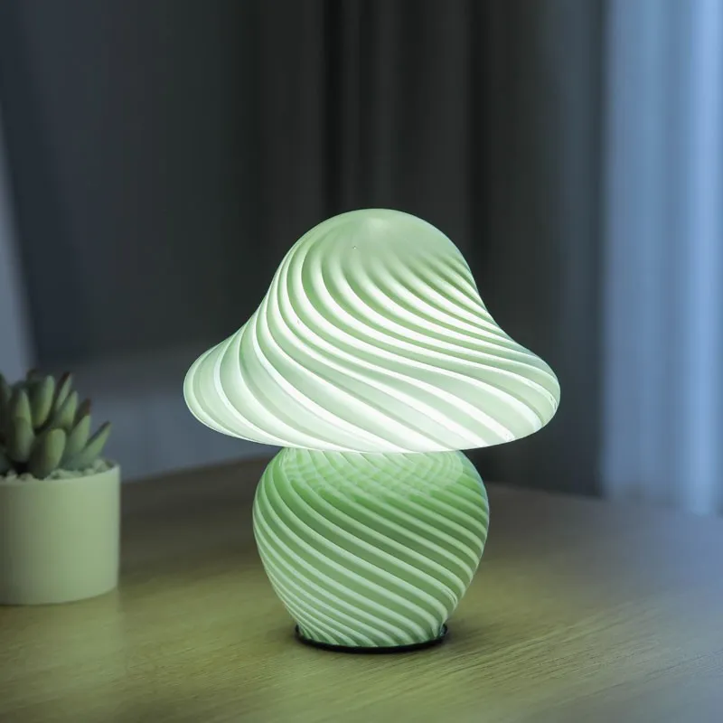 Modern Stained Glass Mushroom Night Light KL33
