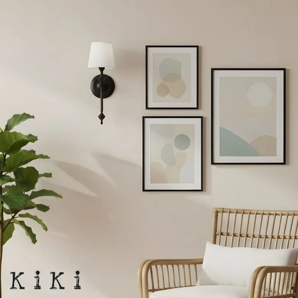 Arcuma Elegant Wall Light - Copper or Black Finishes Sconce with Fabric Shade for Interior KL2337