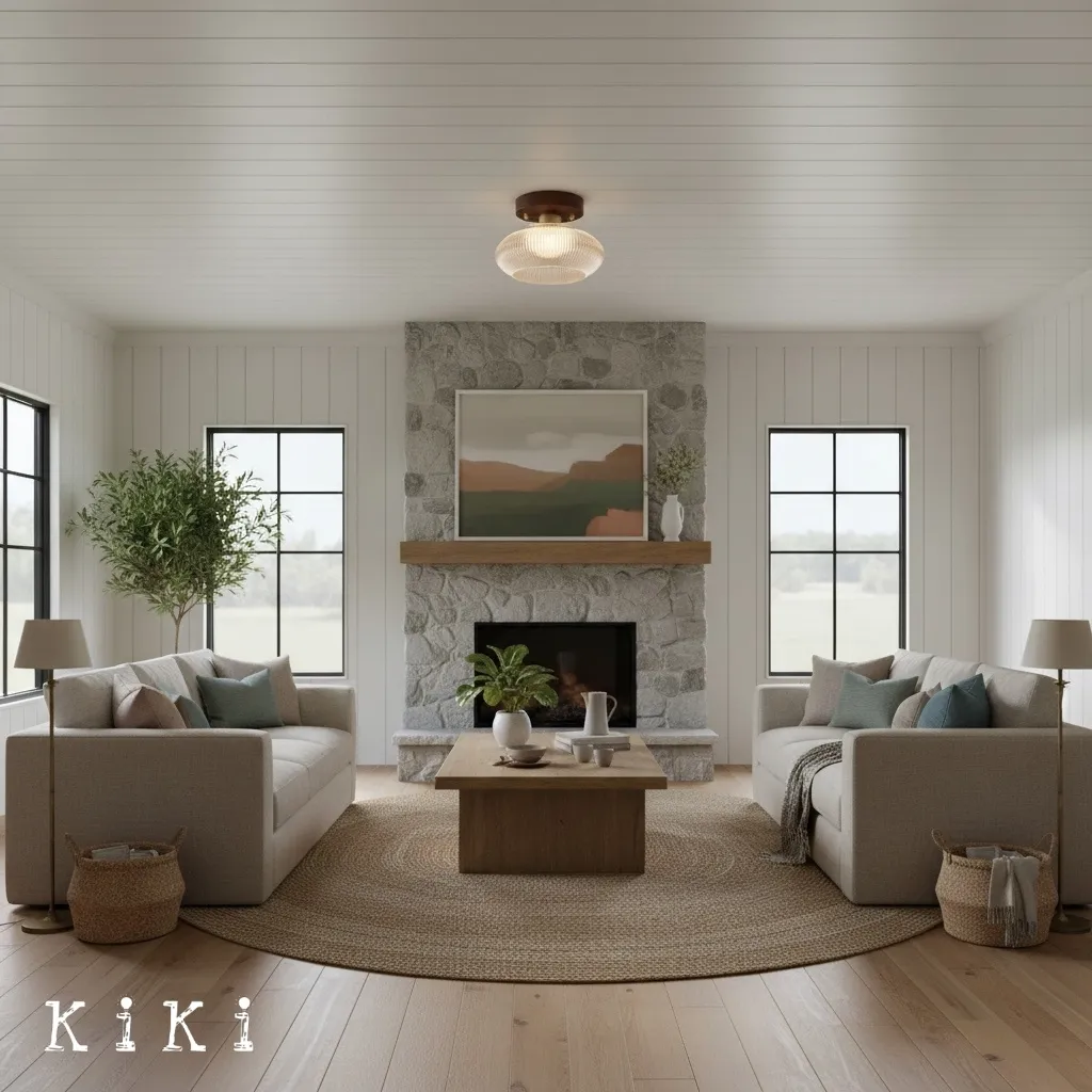 Soliro Sleek Round Glass Ceiling Light - Modern Dome Shade Ceiling Lamp for Entryway KL2221