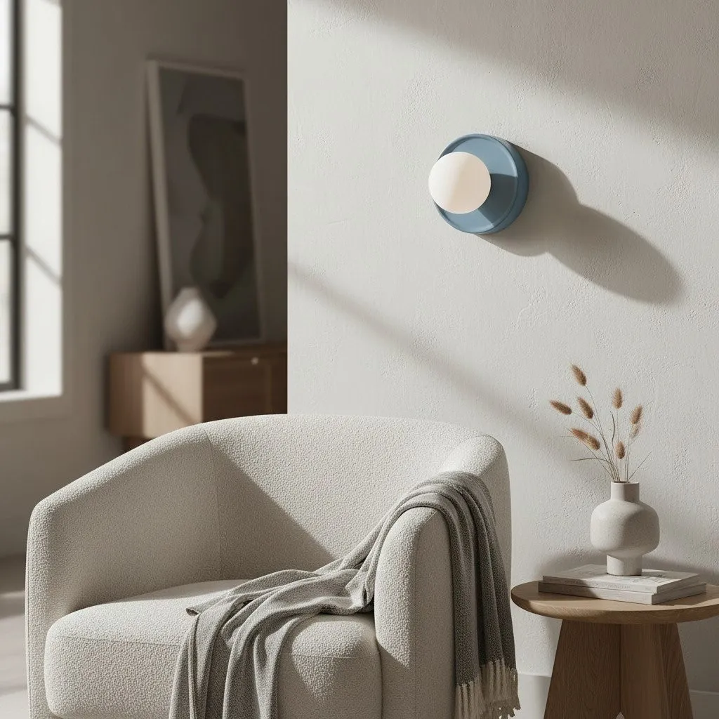 Soina Minimalist Globe Wall Light with Ceramic Base - Warm Ambient Lighting for Home KL1684