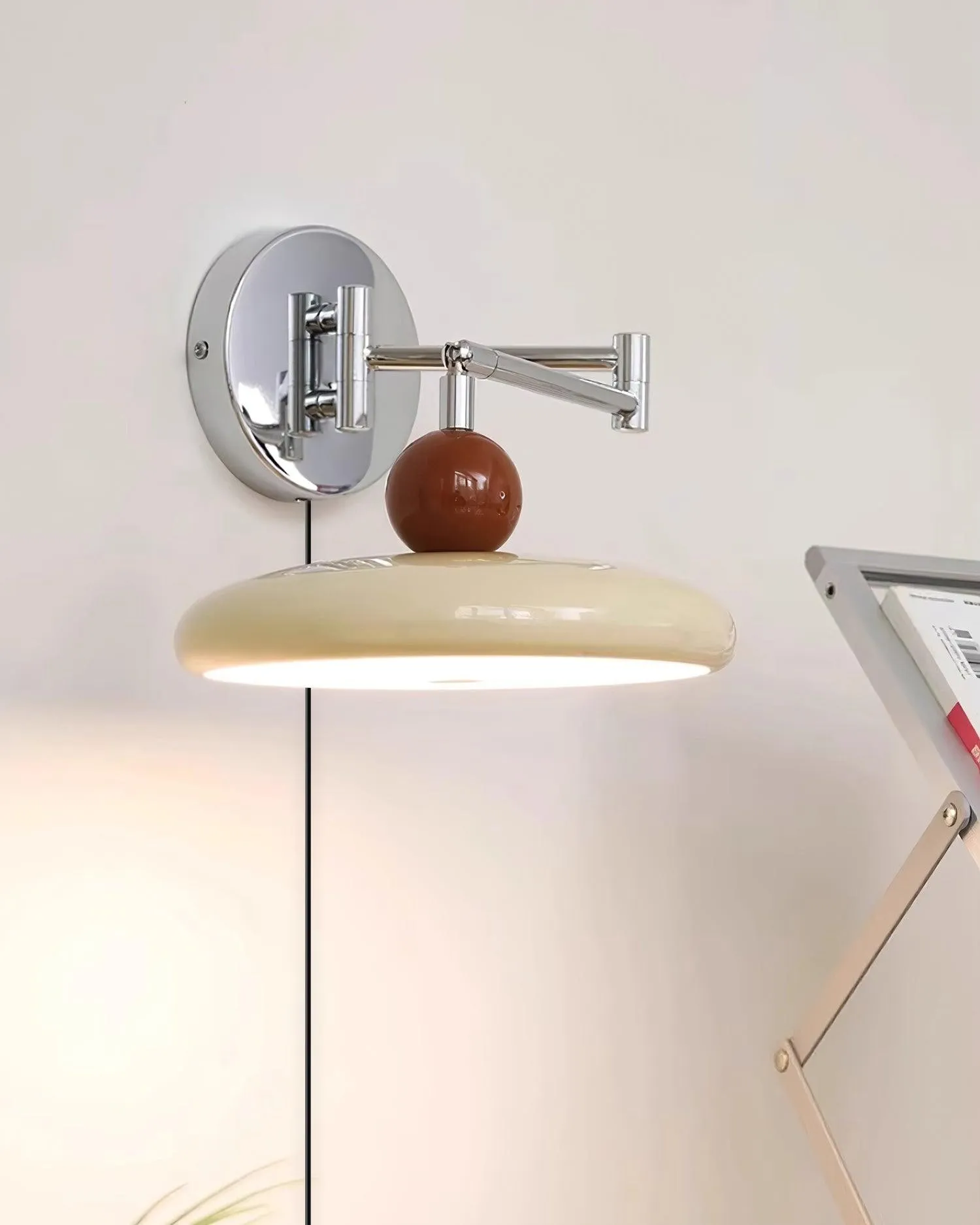 Swing Arm Bedside Plug In Wall Lamp KL457
