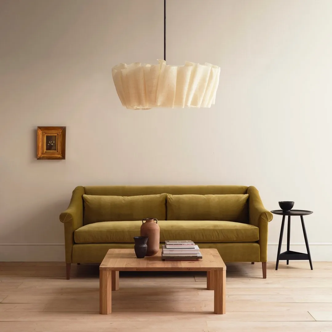 Pleated Linen Fabric Pendant Light – Nordic Layered Fabric Shade Lighting KL1212