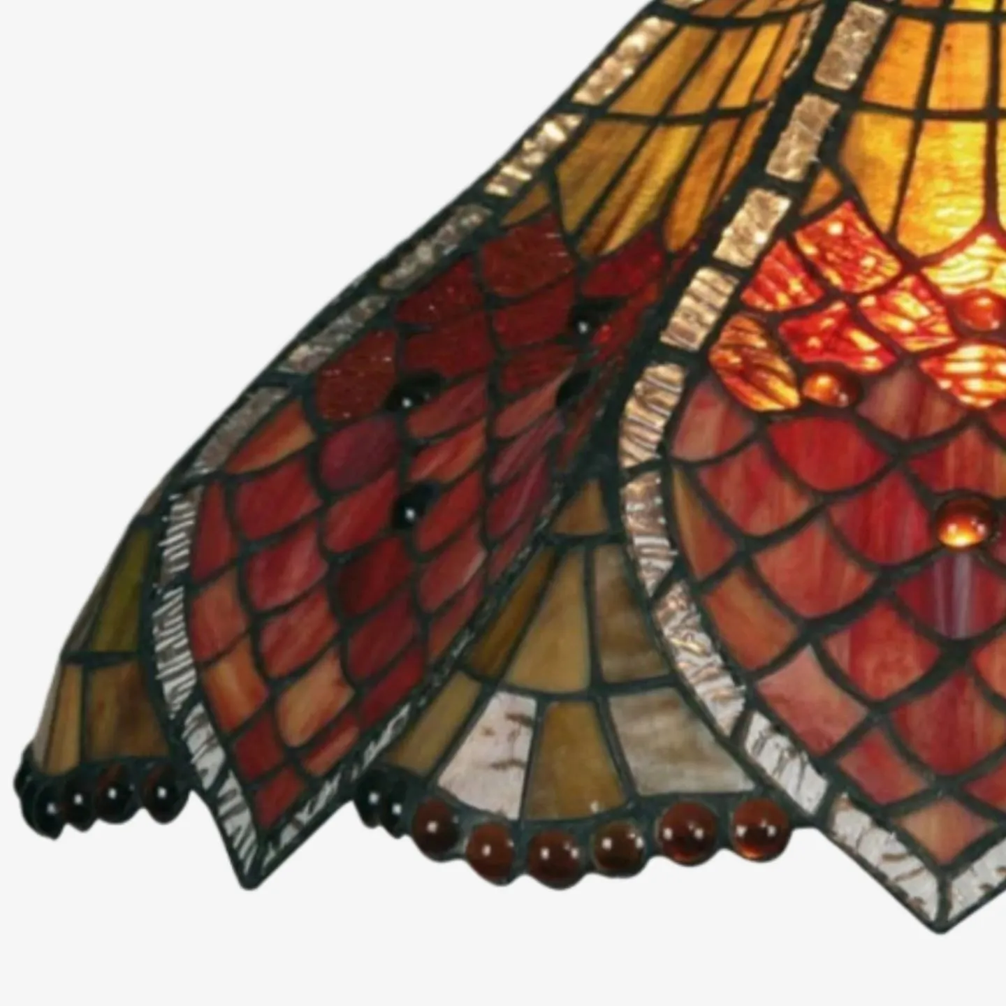TF Orsino Vintage Art Deco Pendant Light - Textured Glass Lighting for Bedrooms & Halls KL1852