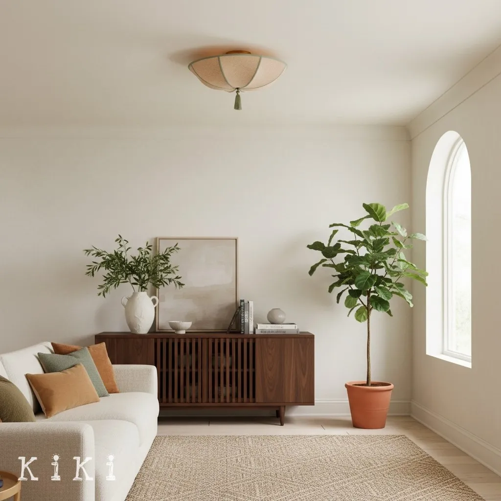 Valoflor Fabric Petal Silhouette Ceiling Lamp - Stylish Elegant Lighting for Living Room KL2130
