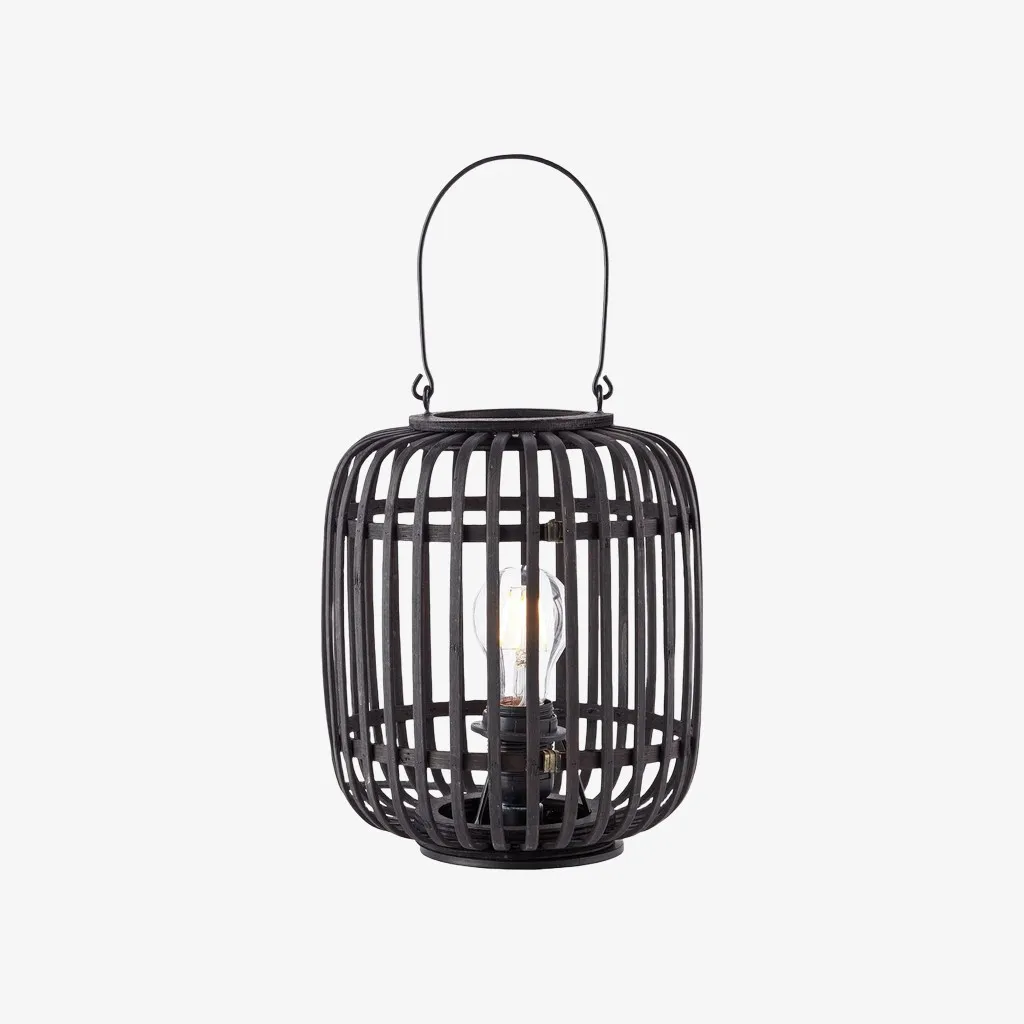 Yumeko Ambient Table Lamp - Open Bamboo Cage Design Stylish and Eco Friendly for Living & Bedroom KL1942