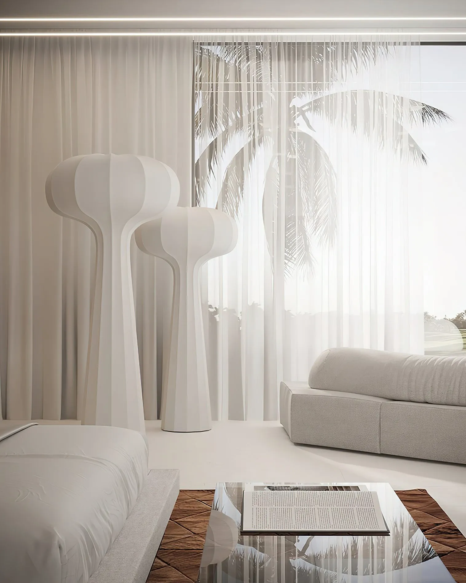 Classic Stripe Silk Floor Lamp KL662